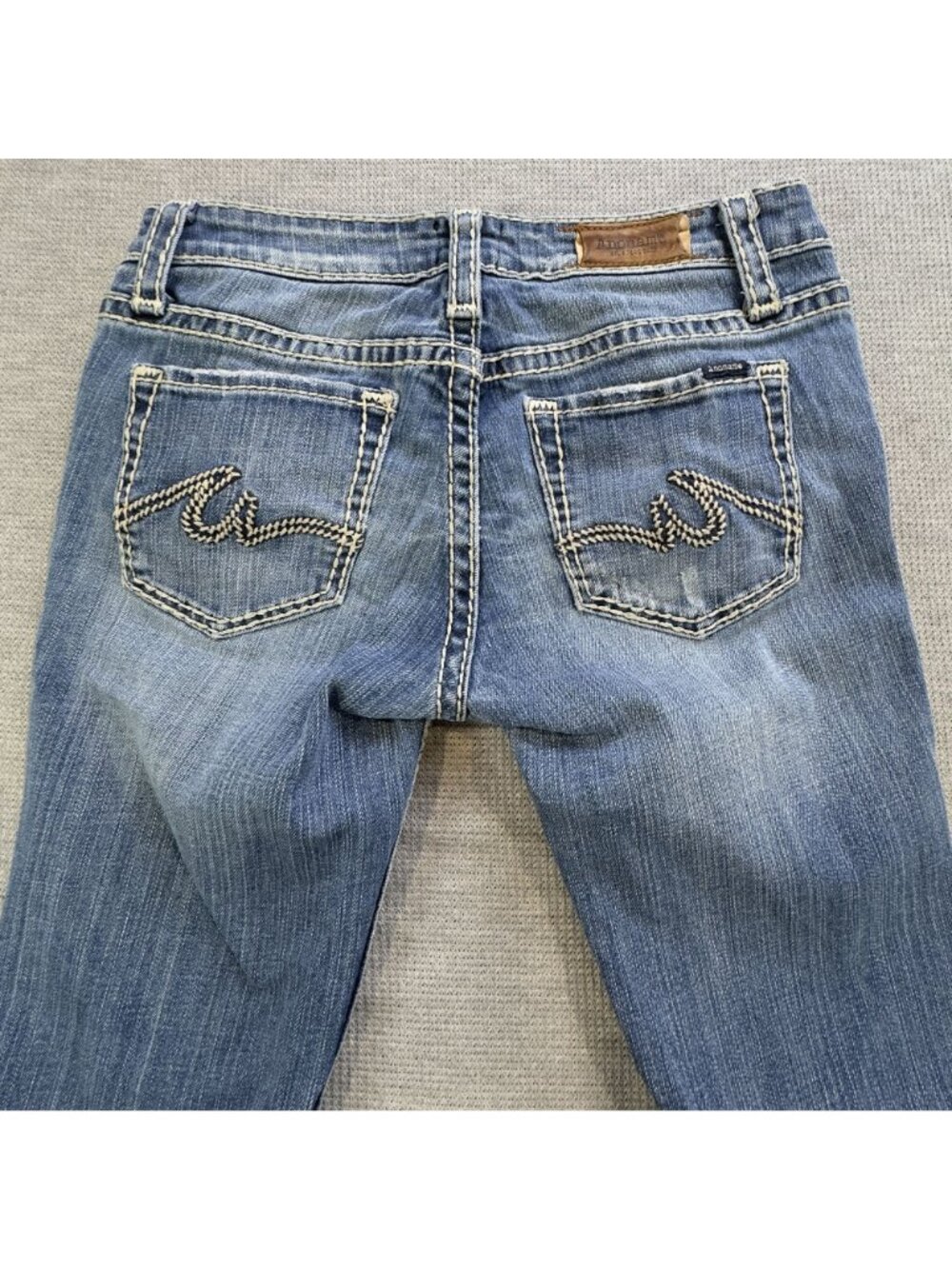 Anoname Joelle Bootcut Jeans Womens Size 27 Distressed Medium Wash Denim 28x32 - Picture 5 of 16